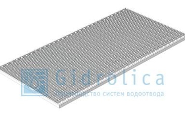 Решетка Gidrolica Step Pro 490х990мм - стальная ячеистая оцинкованная